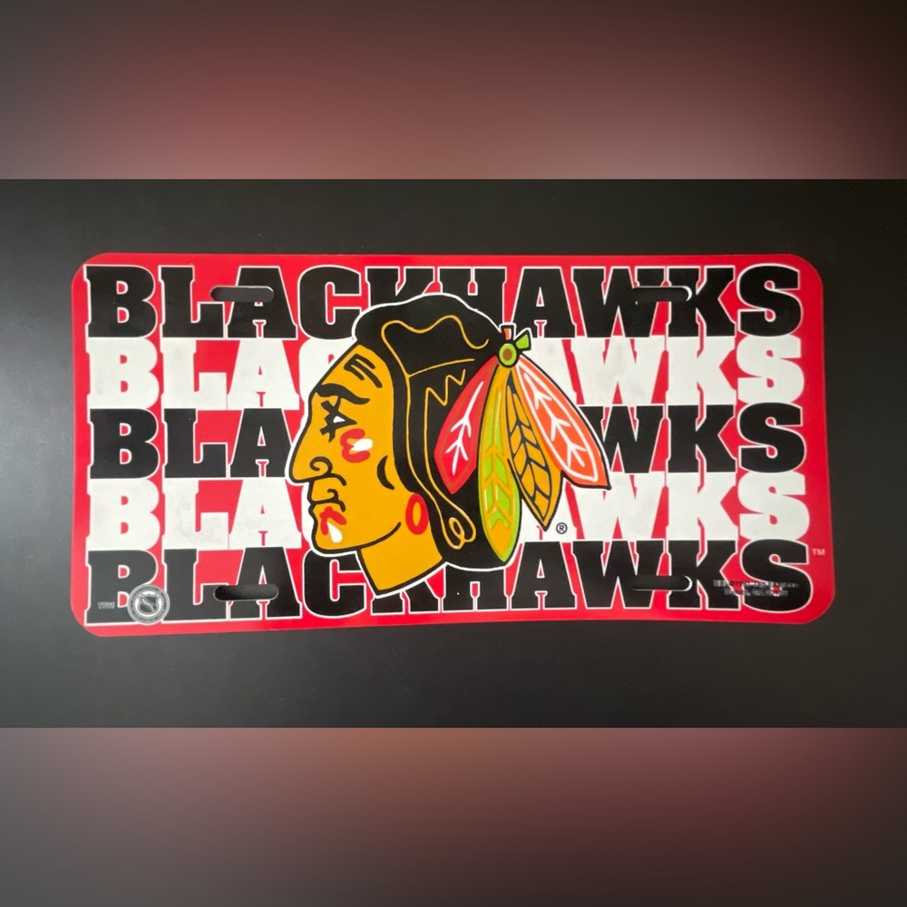 Vintage NHL Chicago Blackhawks License Plate